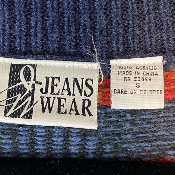 VTG 90s Jeans Wear Button Front Cardigan Women Small Colorful Cozy Slouchy Retro - Picture 4 of 6